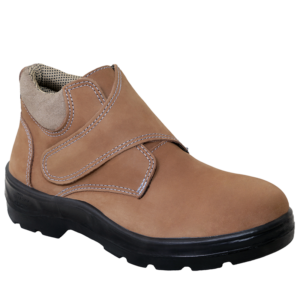 Coturno com velcro Nobuck Rato